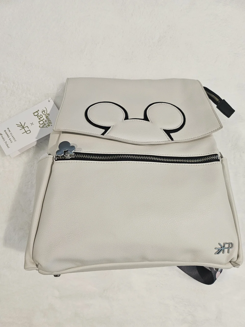 Disney Baby by Freshly Picked – Classic Mickey Mouse Diaper Bag/Backpack (Mini)